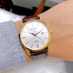 Đồng Hồ Nam Citizen BI5002-14A Màu Nâu Mặt Trắng