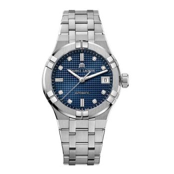 Đồng Hồ Nữ Maurice Lacroix AI6006-SS002-450-1 Aikon Automatic Blue Dial Diamond Indexes Ladies
