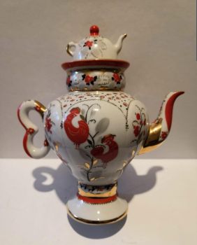 Ấm nước Samovar - ấm sứ Liên Xô
