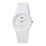 Đồng Hồ Nữ Q&Q VP46J056Y Resin Quartz Watch Màu Trắng