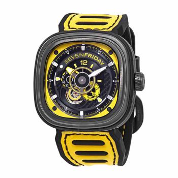 Đồng Hồ Nam SevenFriday P3B Racing Team Automatic Yellow Dial Men's Watch P3B/03