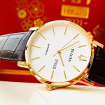 Đồng Hồ Nam Bulova 97C107 Nam Máy Cơ Lịch Ngày 42mm Màu Nâu Mặt Trắng