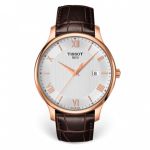 Đồng Hồ Nam Tissot T063.610.36.038.00 Màu Nâu Mặt Trắng