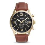 Đồng Hồ Nam Fossil Flynn BQ2261 Màu Nâu Mặt Đen