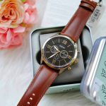 Đồng Hồ Nam Fossil Flynn BQ2261 Màu Nâu Mặt Đen