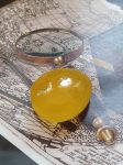 Mặt nhẫn hổ phách Nga - màu vàng bơ tinh khiết tự nhiên 100% bảo hành trọn đời