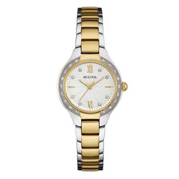 Đồng Hồ Nữ Bulova Maiden Lane Silver Dial Diamond Ladies Watch 98R221