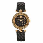 Đồng Hồ Nữ Versace Mini Vanitas Micro Analog Display Swiss Quartz Black Watch VQM010015 30mm Màu Đen Vàng