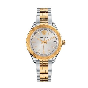 Đồng Hồ Nữ Versace Hellenyium Swiss Quartz Stainless Steel V12030015 35mm Màu Vàng Bạc