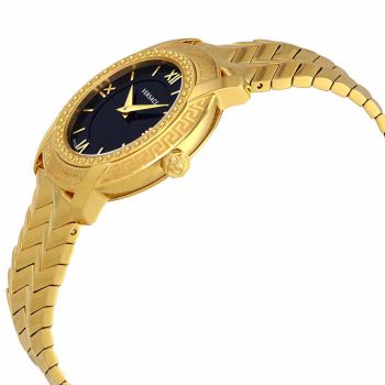 Đồng Hồ Nữ Versace Women's DV25 Gold-Tone Quartz Watch VAM050016 36mm Màu Đen Vàng