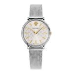 Đồng Hồ Nữ Versace V-Circle Medusa Watch VBP050017 38mm Màu Bạc