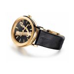 Đồng Hồ Nữ Versace Virtus Black Leather Strap Watch VEHC00119 36mm Màu Đen