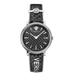 Đồng Hồ Nữ Versace V-Circle Logomania Edition Watch VE8100919 Màu Đen