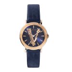 Đồng Hồ Nữ Versace Virtus Blue Leather Strap Watch VEHC00419 36mm Màu Xanh Blue