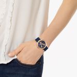 Đồng Hồ Nữ Versace Virtus Blue Leather Strap Watch VEHC00419 36mm Màu Xanh Blue