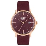 Đồng Hồ Unisex Henry London HL40-S-0368 Màu Đỏ Đậm