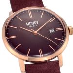 Đồng Hồ Unisex Henry London HL40-S-0368 Màu Đỏ Đậm