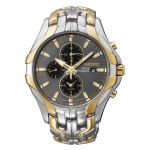 Đồng Hồ Nam Seiko Solar SSC138 Demi Vàng-Bạc
