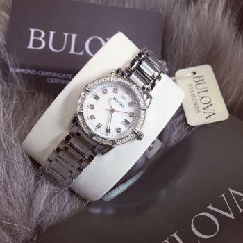 Đồng Hồ Nữ Bulova 96R105 Đính Đá Màu Bạc