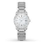 Đồng Hồ Nữ Bulova 96R105 Đính Đá Màu Bạc