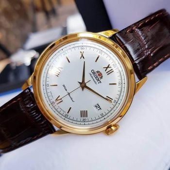 Đồng hồ Nam Orient Bambino FAC00007W0 Màu Nâu Vàng