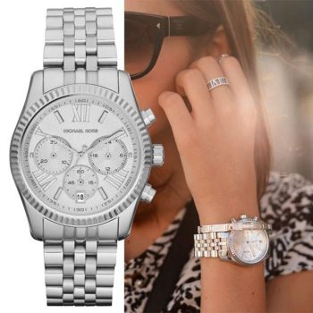 Đồng Hồ Nữ Michael Kors Nữ MK5555 Dây Kim Loại Màu Bạc