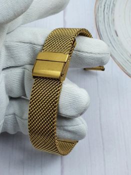 DAY19 Dây đồng hồ - dây lưới vàng mắt to size 18( Đầy đủ các size)