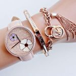 Đồng Hồ Nữ Michael Kors MK2718 Mặt Đính Đá Màu Hồng