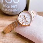 Đồng Hồ Nữ Michael Kors MK3841 Mặt Đính Đá Màu Vàng Hồng