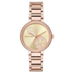 Đồng Hồ Nữ Michael Kors MK3836 Mặt Hoa Trang Nhã Màu Vàng Hồng