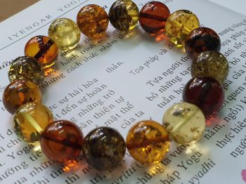 Vòng hổ phách Nga Baltic VHPMS128-07 12,5ly 17,9g size 17,2