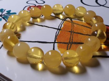 Vòng hổ phách Nga Baltic VHPMS128-11 10ly 12,2g size 17,7