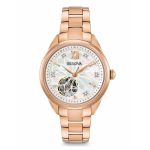 Đồng Hồ Nữ Bulova 97P121 Sutton Diamond Automatic Watch 34mm Màu Vàng Hồng