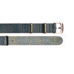 Dây Đồng Hồ Da Tochigi Scotchgrain Straight Knot NTD-18NVRG Màu Xanh Navie