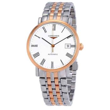 Đồng Hồ Nam Longines Elegant L4.810.5.11.7 Màu Trắng Phối Vàng Hồng