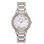 Đồng Hồ Bulova Women's Quartz Crystal Accents Two-Tone 98L258