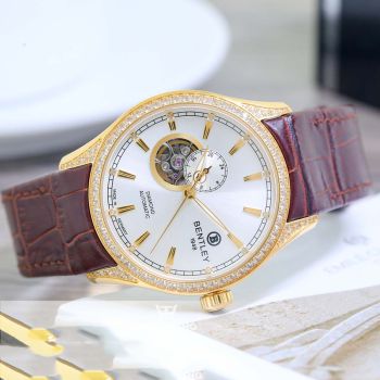 Đồng Hồ Nam Bentley BL1784-252KCD-S2 Màu Nâu Mặt Trắng