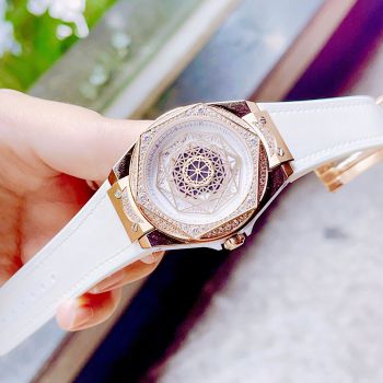 Đồng Hồ Nữ Hanboro Case 36mm Màu Trắng