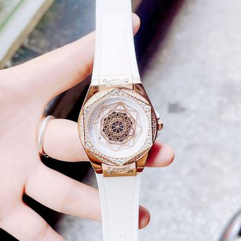 Đồng Hồ Nữ Hanboro Case 36mm Màu Trắng