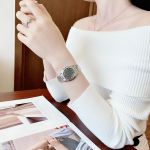 Đồng Hồ Nữ Bulova Diamond Accent Watch Màu Bạc Mặt Trắng Xà Cừ