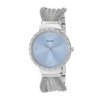 Đồng Hồ Guess Quartz Crystal Blue Dial Ladies Watch U1083L4 Màu Bạc Mặt Xanh