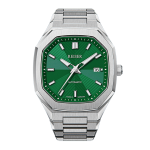 Đồng Hồ Nam Alpen Date Emerald Green Bracelet Màu Xám Mặt Xanh Lá Cây