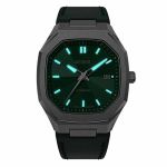 Đồng Hồ Nam Alpen Date Emerald Green Leather Strap Màu Xám Mặt Xanh Lá Cây