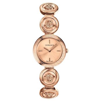 Đồng Hồ Nữ Versace VERF00918 Medusa Stud Icon Watch 28MM Màu Vàng Hồng