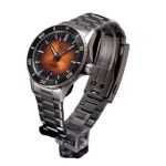 Đồng Hồ Nam Zelos Spearfish 40mm Diver Burnt Orange Màu Bạc