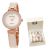 Set Đồng Hồ Và Vòng Tay Nữ Anne Klein Quartz White Dial Ladies Watch And Bracelet 1980DFST Màu Vàng Trắng