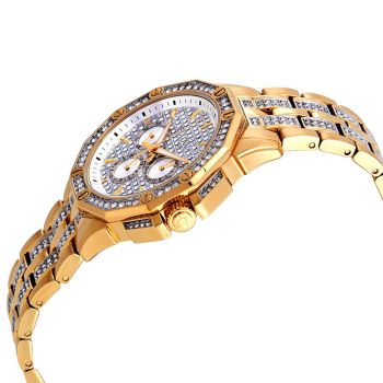 Đồng Hồ Nam Bulova Crystal Silver Dial Yellow Gold-tone Men's Watch 98C126 Màu Vàng Gold