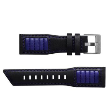Dây Đồng Hồ Zinvo Blade Genuine Leather Q3 Blue Màu Đen Xanh