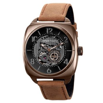 Đồng Hồ Nam Briston Streamliner Skeleton Khaki Steel 211042.SPK.SK.5.BR Màu Nâu