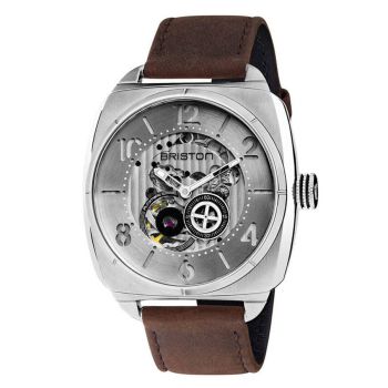 Đồng Hồ Nam Briston Streamliner Skeleton Acier 201042.S.SK.2.C Màu Bạc Nâu